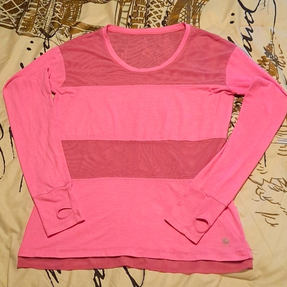 Oiselle Med Long Sleeve Mesh Panel Running Shirt